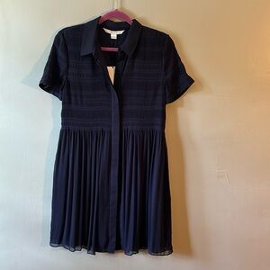 Diane von Furstenberg navy Polina dress. NWT